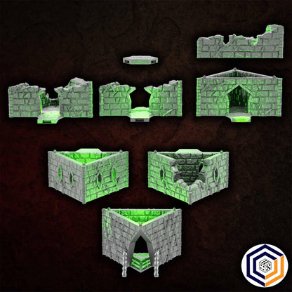 Corrupted Towers - Corrupted Castle - 3D Printed Wargaming Terrain (Conquest Creations)