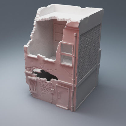 Urban Ruined Noodle Shop - Wargaming terrain (Corvus Games Terrain)