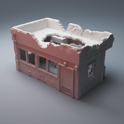 Urban Ruined Shop (Corvus Building) - Wargaming terrain (Corvus Games Terrain)