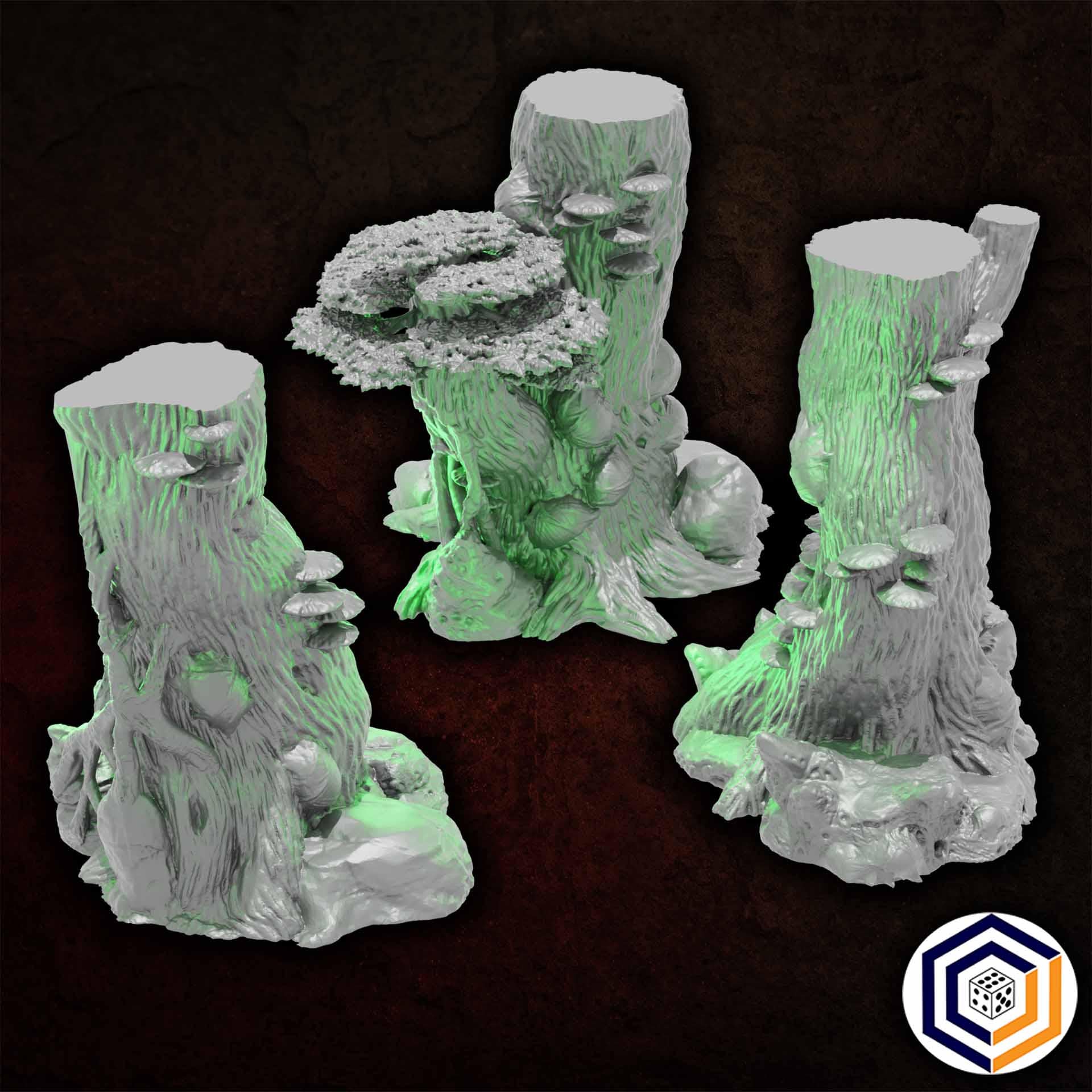 Giant Blighted Trees Set - Road Through Gloodwood (Conquest Creations)