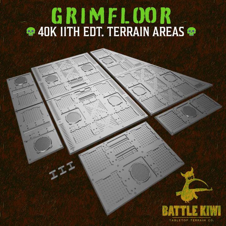 Grimfloor 11th Edition Templates / Areas (Battle Kiwi)
