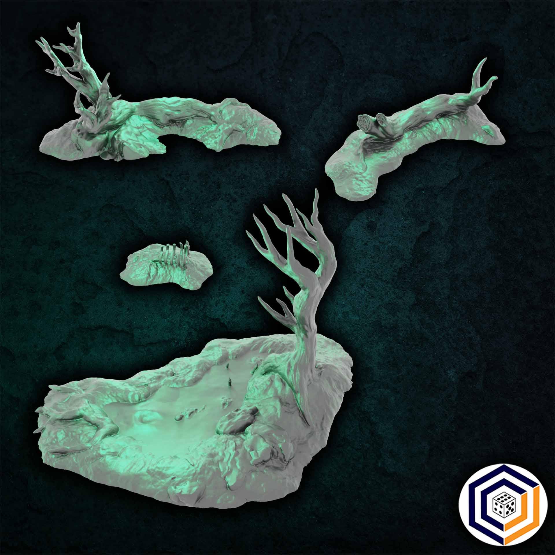 The Swamp of Death SET - 3D Printed Wargaming Terrain (Conquest Creations)