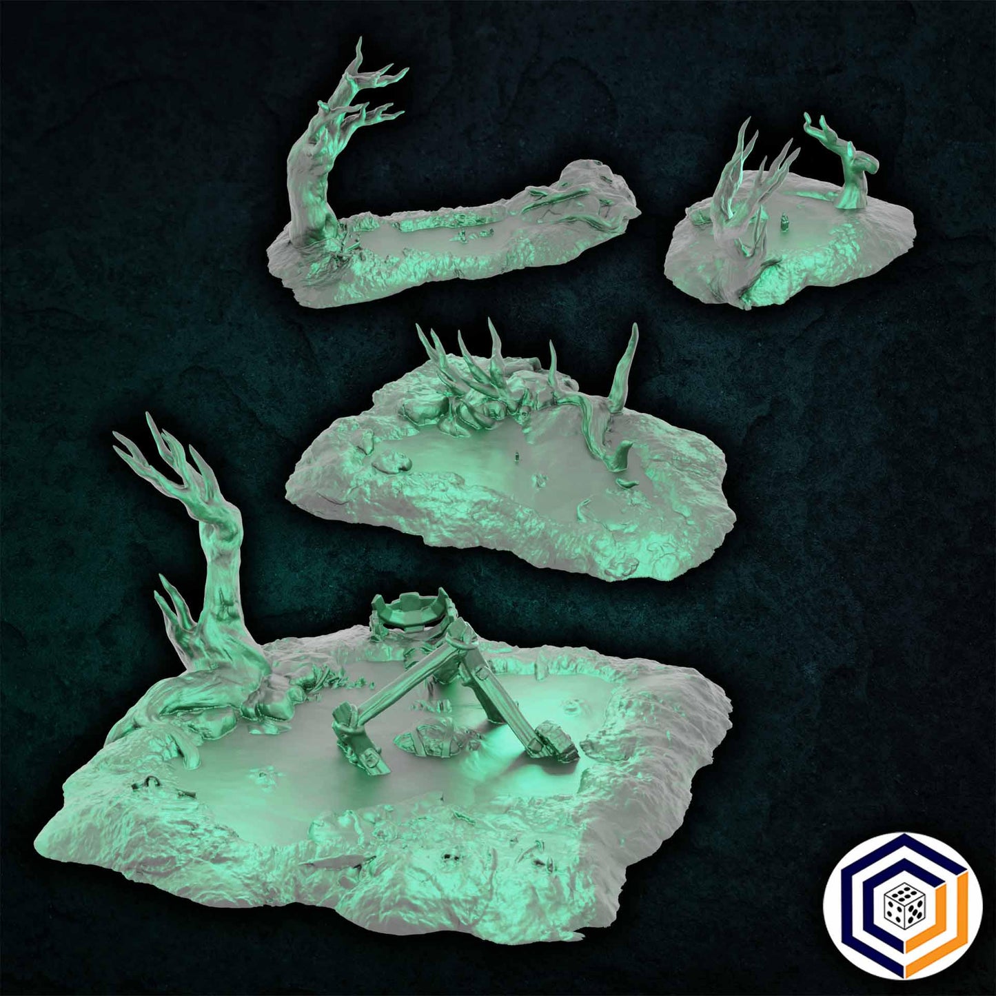 The Swamp of Death SET - 3D Printed Wargaming Terrain (Conquest Creations)