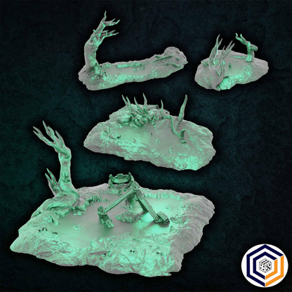 The Swamp of Death SET - 3D Printed Wargaming Terrain (Conquest Creations)