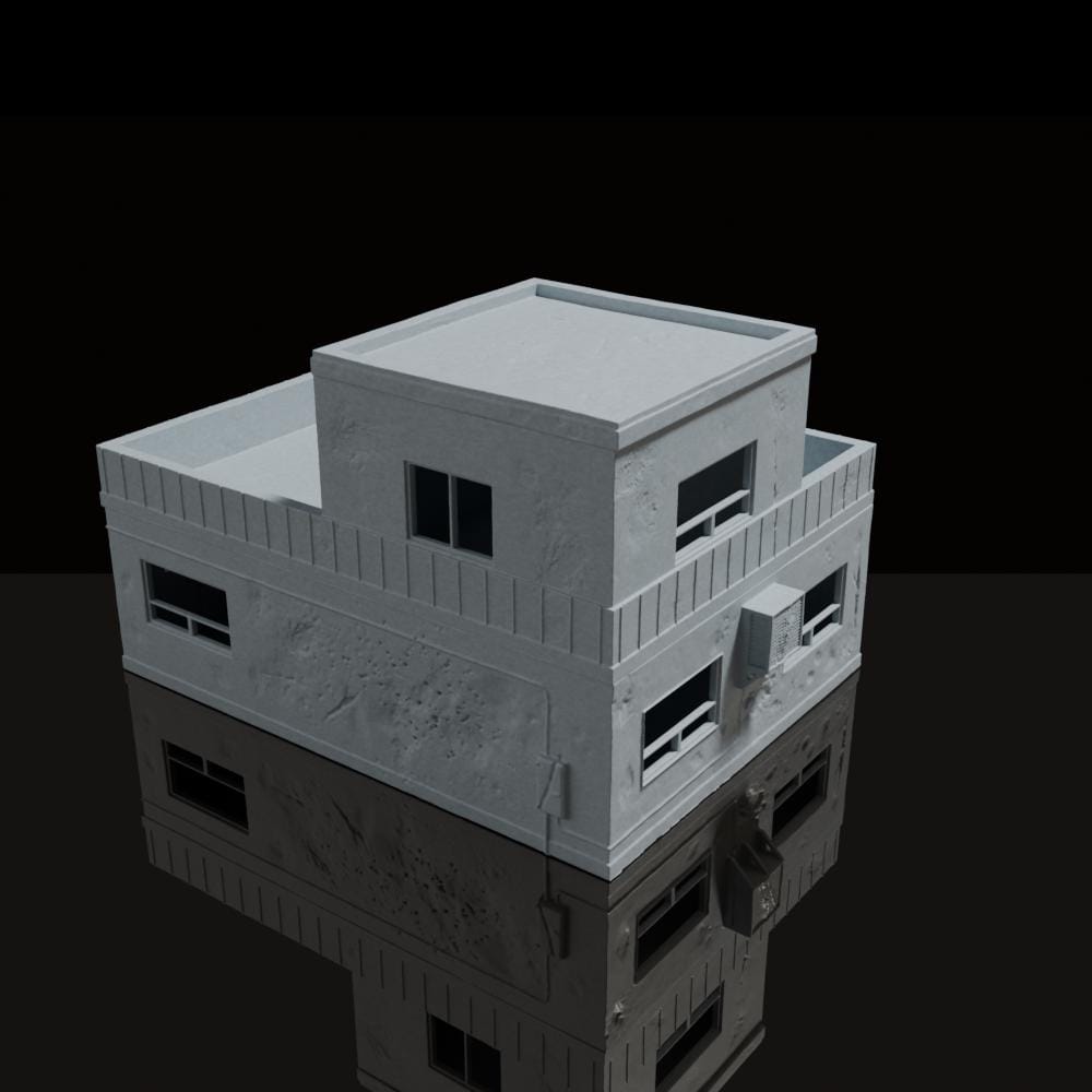 Large Concrete Building 1 The Compound: Aftermath 28-32mm